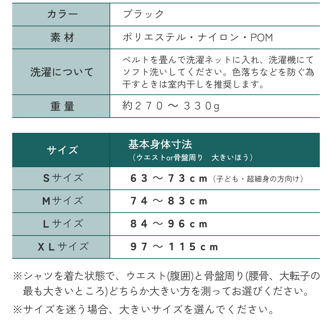 サイズ選びの参考｜体型別で説明 | ガードナーベルトサポートサイト