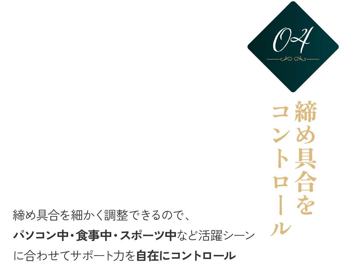 締め具合をコントロール