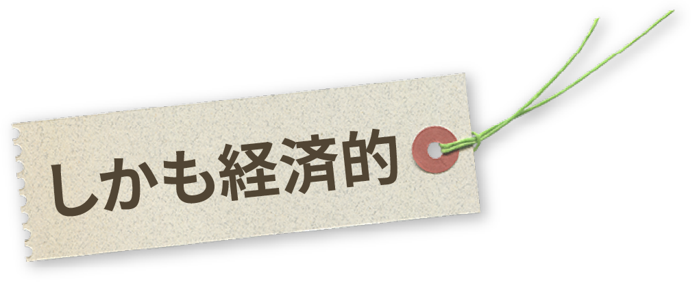 しかも経済的