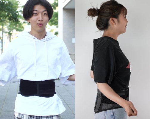ガードナーベルトを着けた男性と女性