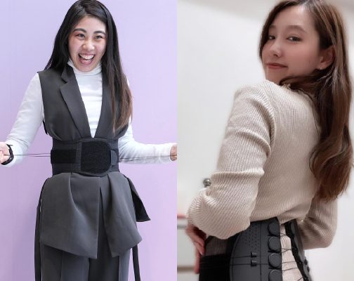 ガードナーベルトを着けた女性二人